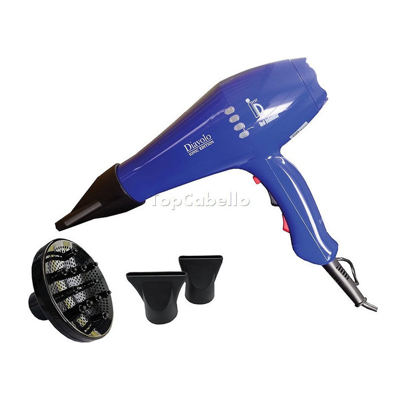 Secador Iónico Profesional DIAVOLO AZUL 2200-2400w Irene Rios - TopCabello.  Tienda Online de productos de peluquería y estética.
