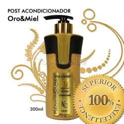 Keratin Cure - Post Acondicionador Oro Miel 300ml