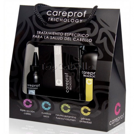 Pack Génesis Antiedad CAREPROF TRICHOLOGY (Champu+Locion+8 ampollas)