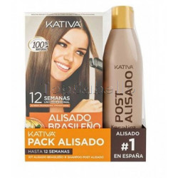 Pack Ahorro Kit Alisado Brasileño + Champú Post Alisado 250ml. KATIVA