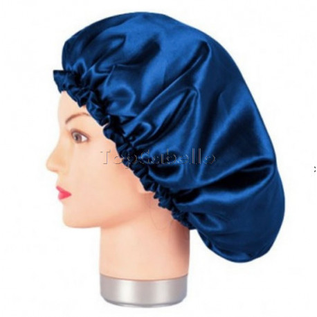 Gorro de Satén Anti Frizz Protector Peinado Azul Bifull