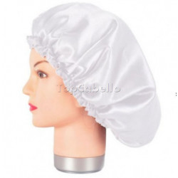 Gorro de Satén Anti Frizz Protector Peinado Blanco Bifull