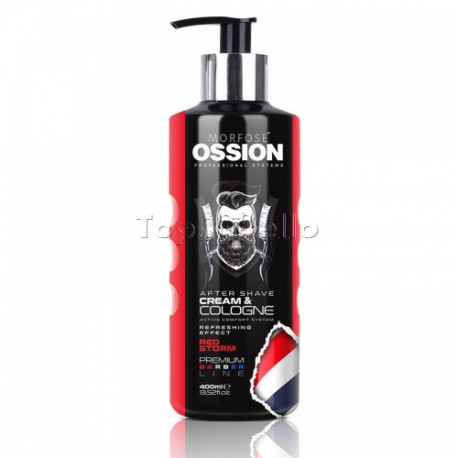 After Shave & Cologne EN CREMA 2 en 1 RED STORM Ossion 400ml