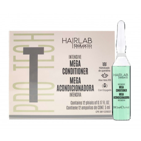 Ampollas Mega-Acondicionadora Intensiva Reestructurante Salerm (12 ampollas de 5 ml.)