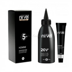 Tinte en Crema NIRVEL Homme Color Men CT6 Castaño Oscuro