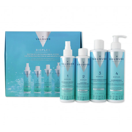 Valquer Pack BIOPLEX - Tratamiento Reconstructor y Protector Capilar - Vegano y Sin Sulfatos - 4 Productos 