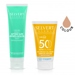 Pack SELVERT Sun Care Age Prevent: Gel-Crema SPF50 con Color + Emulsión Cooling Efect After Sun