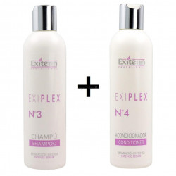Pack EXIPLEX Champú + Acondicionador Post Procesos para cabellos teñidos, decolorados o dañados 250ml Exitenn