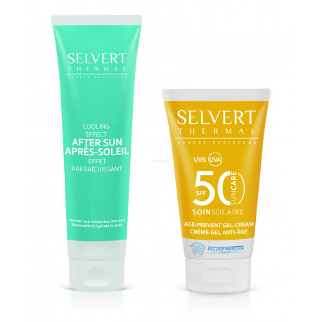 Pack SELVERT Sun Care Age Prevent: Gel-Crema SPF50 + Emulsión Cooling Efect After Sun