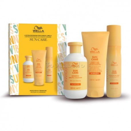 Pack WELLA INVIGO SUN CARE Cuidado Solar del Cabello (Champú + Acondicionador + Spray)