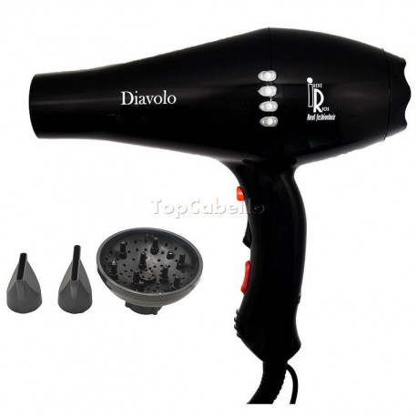 Secador Iónico Profesional NEGRO DIAVOLO GOLD Edition 2200-2400w Irene Rios