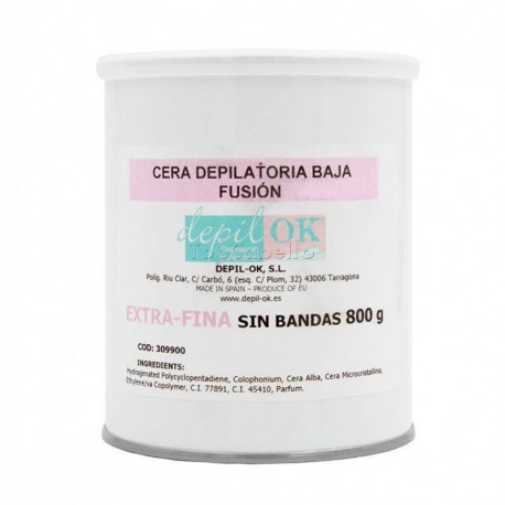 Lata Cera Sin Bandas Depil Ok 800gr