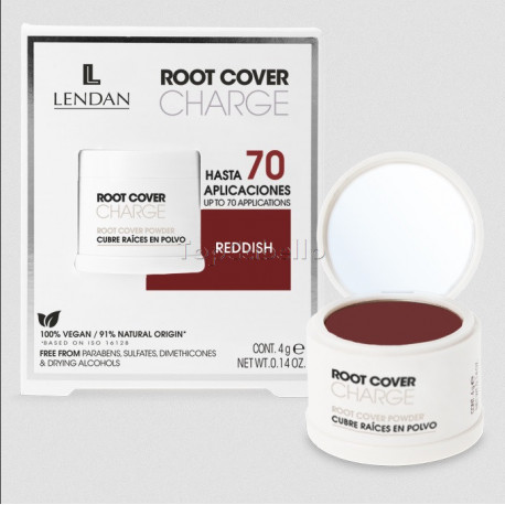 Cubre Raíces en Polvo Mineral Sin Sulfatos ROOT COVER CHARGE - Rojizo/Reddish - Lendan 4gr.