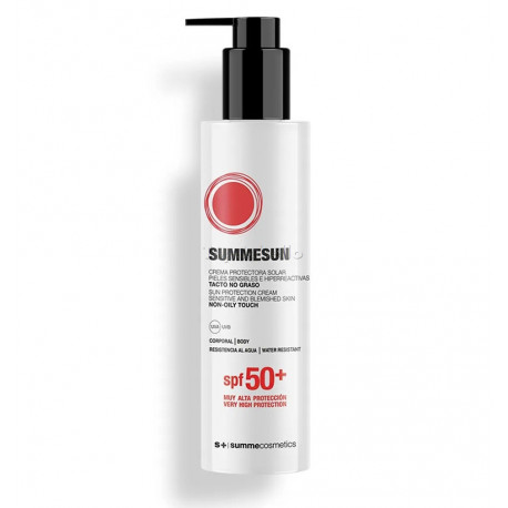 Crema Protectora Solar Pieles Sensibles e Hiperreactivas No Graso SUMMESUN SPF50+ 200ml. Summe Cosmetics