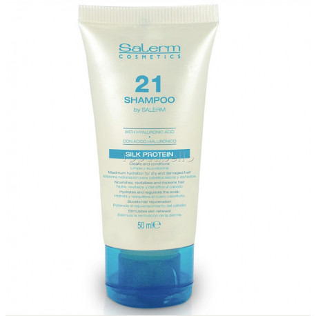 Champú Rejuvenecedor SALERM 21 Ácido Hialurónico y Proteínas de Seda 50ml