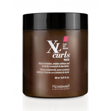 Mascarilla cabellos rizados y ondulados XL CURLS MASK Kosswell 500ml