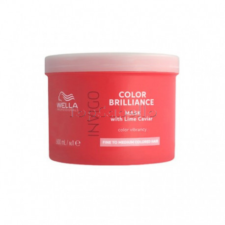 Mascarilla Color Brilliance Cabellos Finos/Normales Invigo 500ml Wella