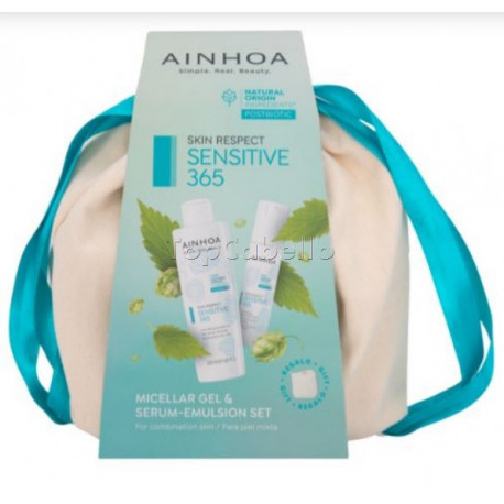 Pack Ainhoa Bienestar Sensitive 365 Piel Normal / Seca (Gel Micelar + Serum)