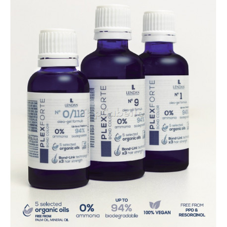 Coloración Tratante en Aceite PLEX FORTE - BOND COLOR PLEX (Tinte 50ml / Toner 30ml)