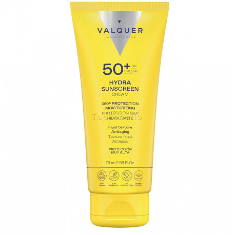 Crema Facial Hydra Sunscreen SPF 50+ Protección 360º Hidratante y Antiedad Valquer 75ml