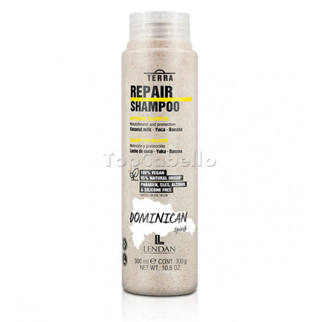Champu Reparador Nutritivo TERRA REPAIR - 100% VEGANO - Dominican Spirit - Lendan 200ml