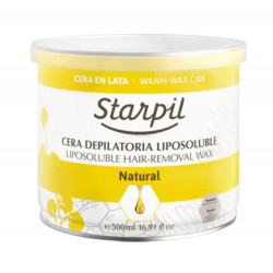 Lata Cera Depilatoria Liposoluble STARPIL Natural 500ml
