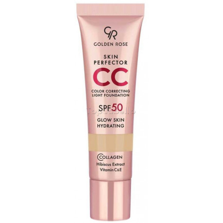 CC Cream Golden Rose Skin Perfector Alta Protección SPF50 30ml. (Varios Tonos)