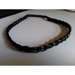 Headband Trenza Fina Color NEGRO