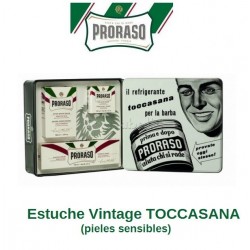 Estuche Regalo Vintage TOCCASANA Proraso (Línea afeitado pieles sensibles) 