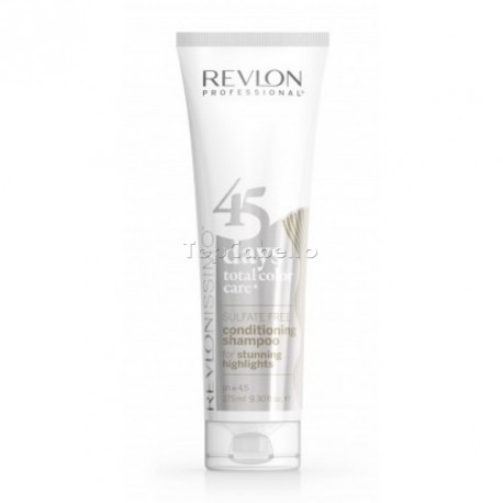 Champu y Acondicionador sin sulfatos Revlonissimo 45 Days Color Stunnings Highlights Revlon 275ml