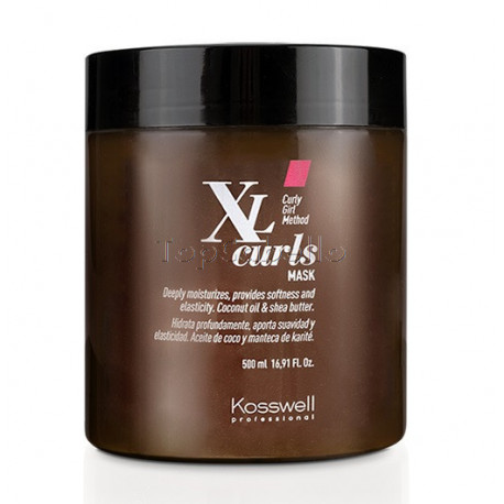 Mascarilla cabellos rizados y ondulados XL CURLS MASK Kosswell 500ml