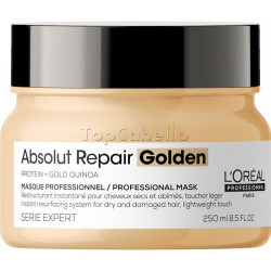 Mascarilla DORADA Reestructuración Instantánea ABSOLUT REPAIR GOLDEN (Protein + Gold Quinoa) LOREAL 250ml