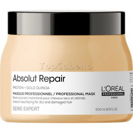 Mascarilla Reestructuración Instantánea ABSOLUT REPAIR GOLDEN (Protein + Gold Quinoa) LOREAL 500ml