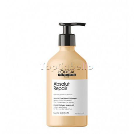 Champú Reestructurante instantáneo Expert ABSOLUT REPAIR (Protein + Gold Quinoa) LOREAL 500ml