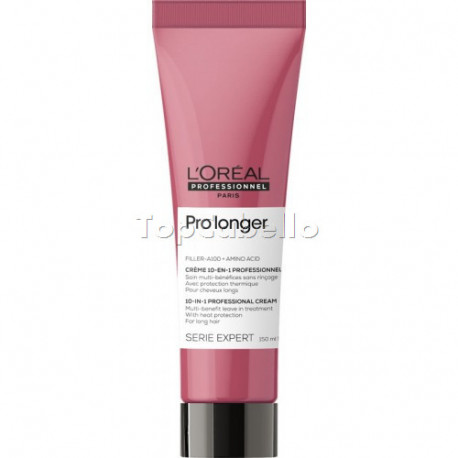 Crema Sin Aclarado 10 en 1 Renovadora Largos y Puntas PRO LONGER LOREAL 150ml